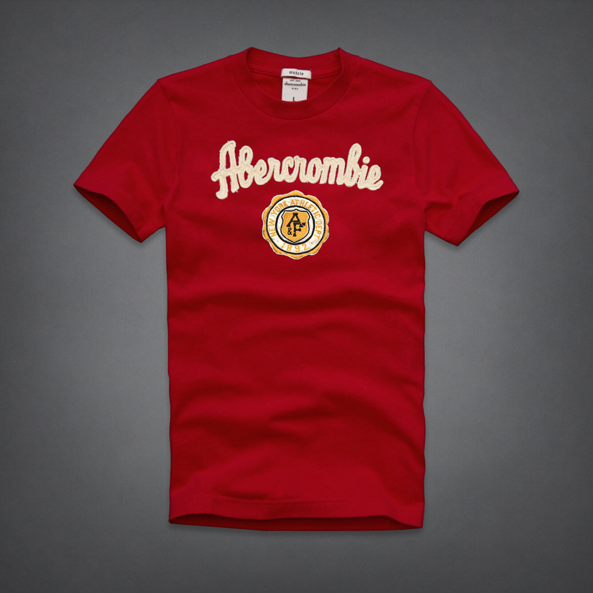 Abercrombie Fitch Hombres De Cuello Redondo Corto Remera AF5398